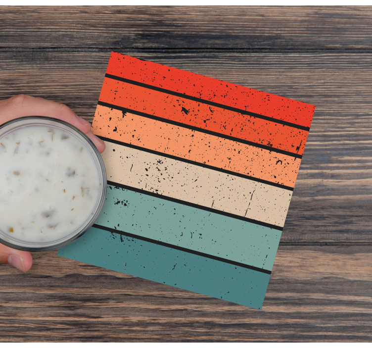 Untersetzer mit strukturierten streifenlagen - TenStickers