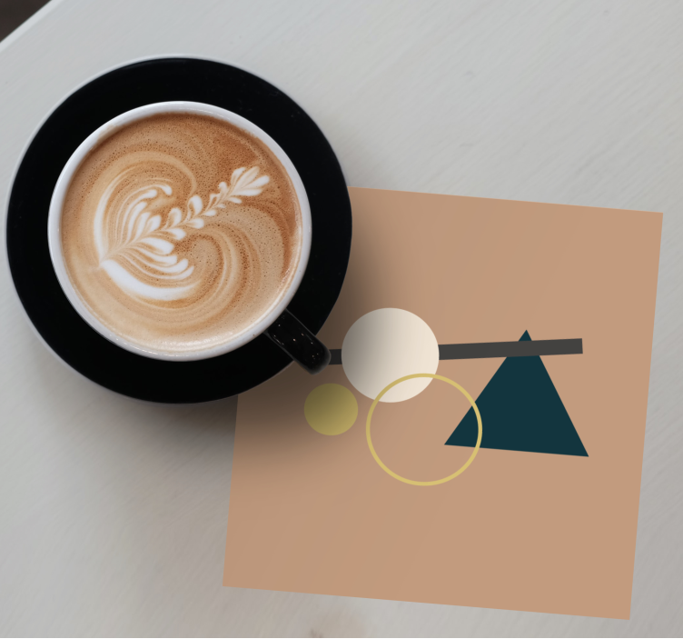 Untersetzer modern geometrische formen mit kreis - TenStickers