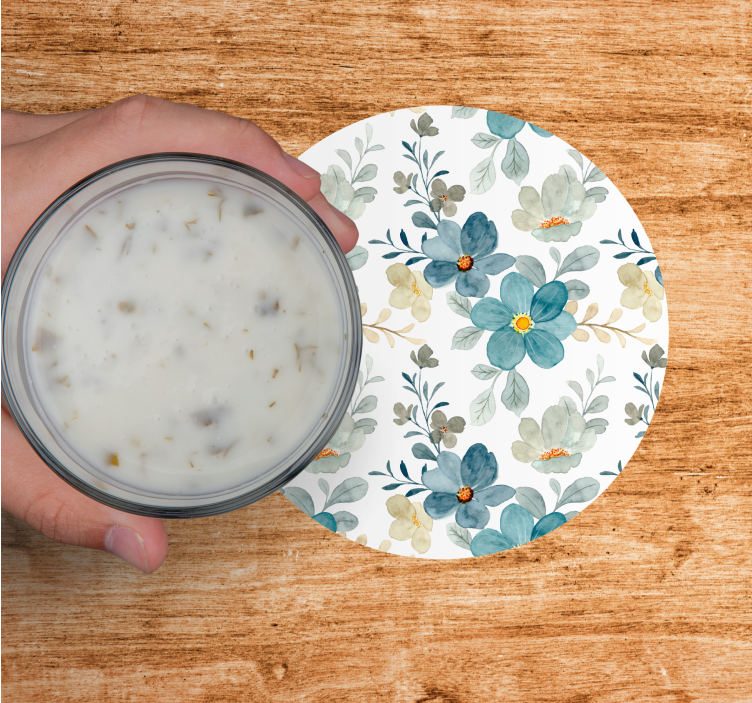 Untersetzer modern mit botanischem strukturfinish - TenStickers