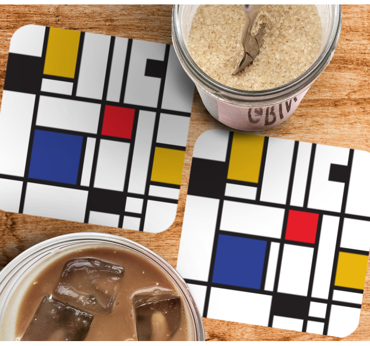 Untersetzer modern mit geometrischen mustern - TenStickers