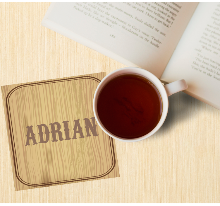 Untersetzer personalisiert mit holzmaserung - TenStickers