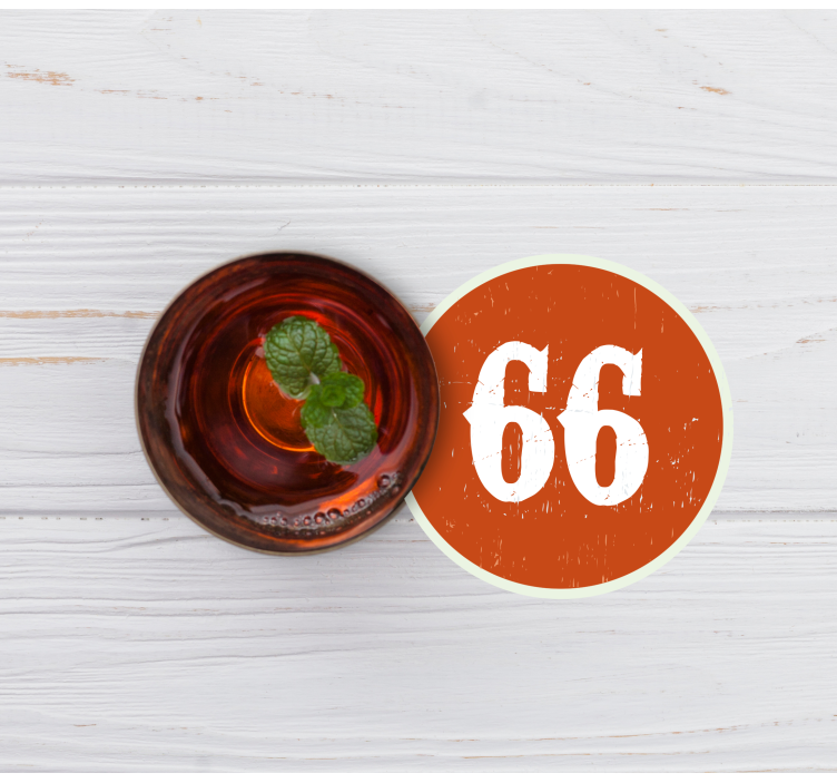 Untersetzer personalisiert mit runden zahlenetiketten - TenStickers