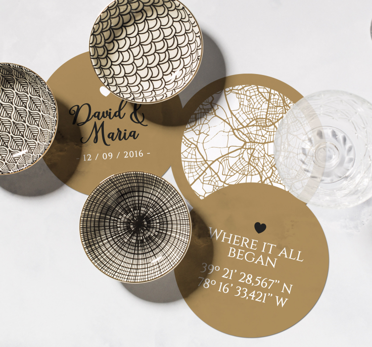 Untersetzer personalisiert wo alles begann - TenStickers