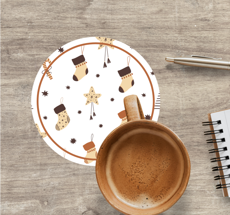 Untersetzer weihnachten festliche feiertagsstrümpfe - TenStickers