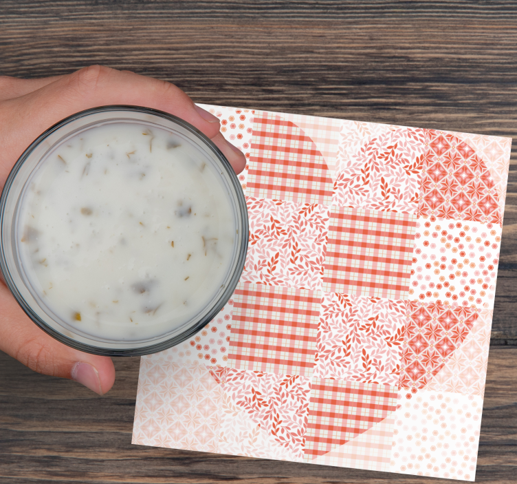 Untersetzer weihnachten herzmuster patchwork - TenStickers