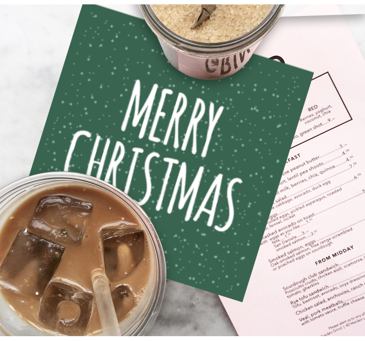 Untersetzer weihnachten mit festlichem schneeflockenmotiv - TenStickers