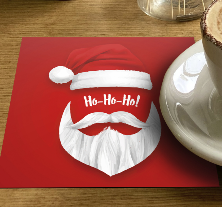 Untersetzer weihnachten mit santa-hut-illustration - TenStickers