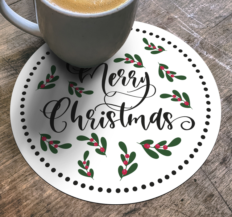 Untersetzer weihnachten mit weihnachtsdesign ilex - TenStickers
