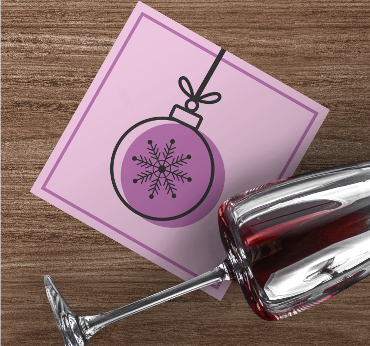 Untersetzer weihnachten schneeflocken ornament grafik - TenStickers