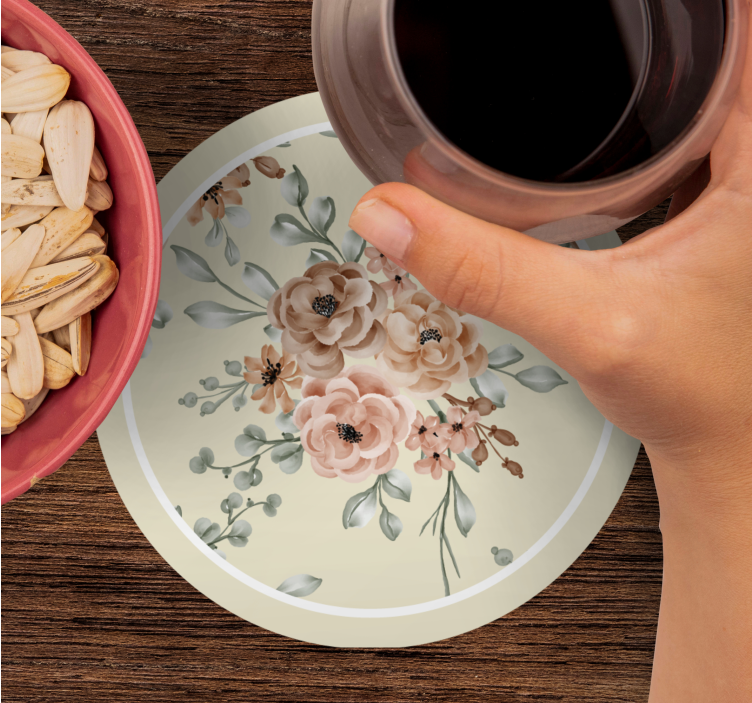 Vintage Untersetzer florales eleganzmuster - TenStickers