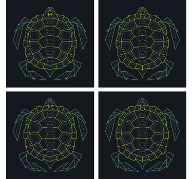 Untersetzer geek geometrische schildkrötenfigur - TenStickers