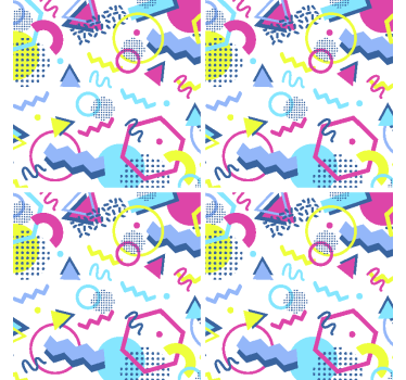 Untersetzer geek mit bunten geometrischen mustern - TenStickers