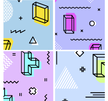 Untersetzer geek geometrisches musterspiel - TenStickers