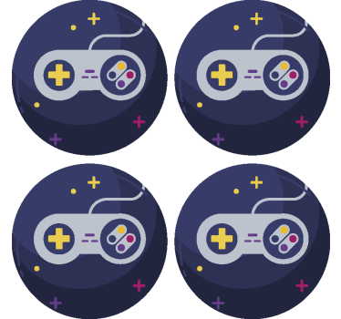 Untersetzer geek bunter game controller - TenStickers