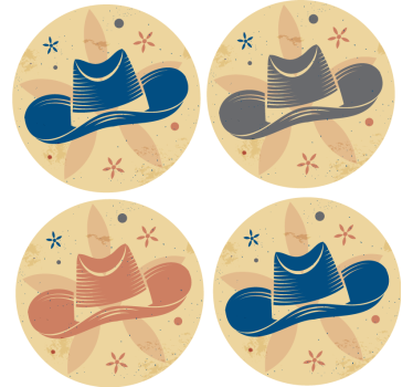 Untersetzer geek mit stilisiertem hutmotiv - TenStickers