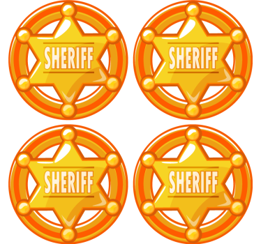 Untersetzer geek mit sheriffstern motiv - TenStickers