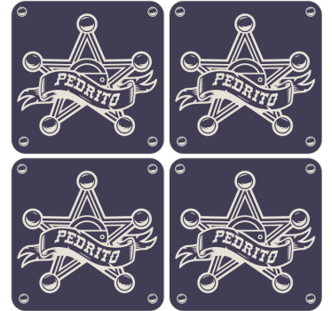 Vintage untersetzer mit sheriffstern-insigne - TenStickers