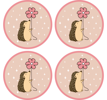 Untersetzer geek igelblumenballon - TenStickers