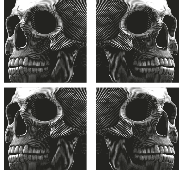 Untersetzer geek mit stilisierter totenkopf-illustration - TenStickers