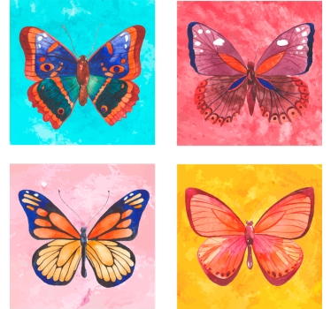 Untersetzer geek bunte schmetterlingsillustration - TenStickers