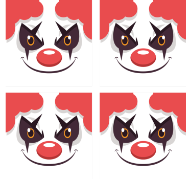 Untersetzer geek mit verspieltem clownsgesicht - TenStickers