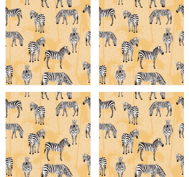 Untersetzer geek mit zebra-muster hintergrund - TenStickers