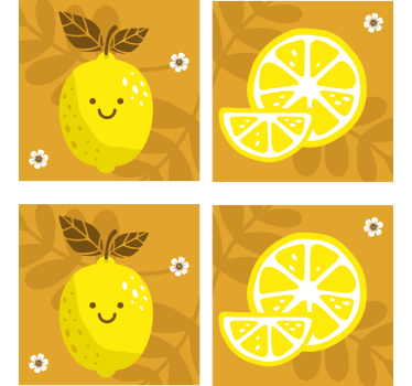 Untersetzer geek fröhliche zitrone und citrus - TenStickers