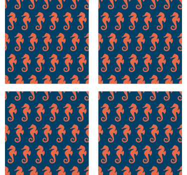 Untersetzer geek mit seepferdchenmuster - TenStickers