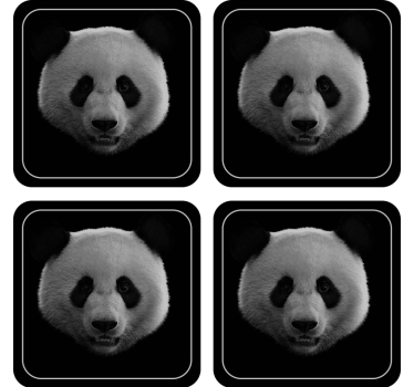 Untersetzer geek mit panda-gesicht-muster - TenStickers