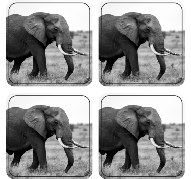Untersetzer geek elefant silhouette muster - TenStickers