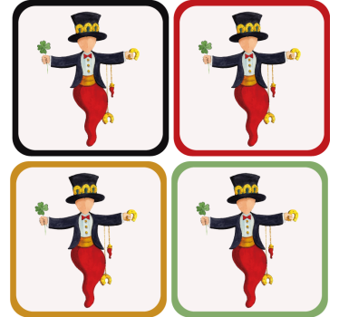 Untersetzer geek verspielt mit kleeblatt - TenStickers