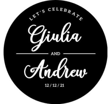 Bierdeckel hochzeit mit personalisierten namen - TenStickers