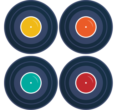 Untersetzer geek bunte vinyl inspiration - TenStickers