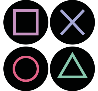 Untersetzer geek mit bunten formmustern - TenStickers