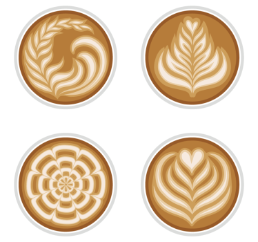 Untersetzer geek latte art muster - TenStickers