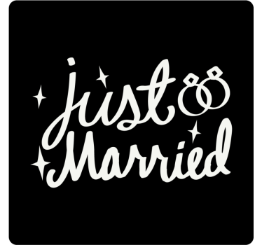 Bierdeckel hochzeit just married feier - TenStickers