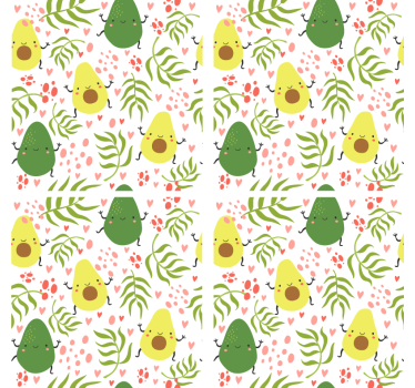 Untersetzer geek mit süßem avocado-muster - TenStickers