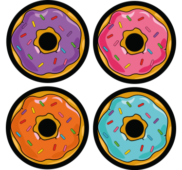 Untersetzer geek bunte streusel leckereien - TenStickers