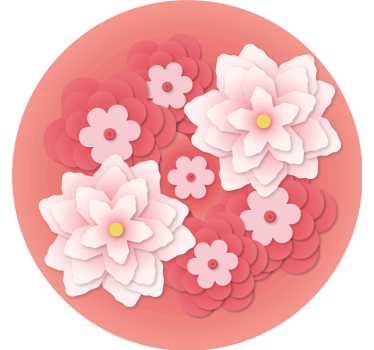 Untersetzer geek schichtblumenarrangement - TenStickers