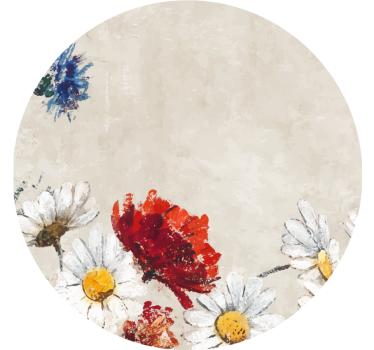 Vintage untersetzer mit lebendiger blumenkomposition - TenStickers