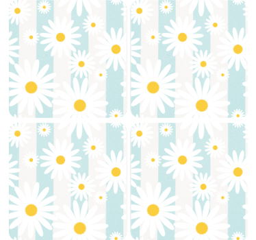 Untersetzer geek mit gänseblümchen-motiv - TenStickers