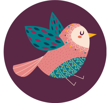 Untersetzer geek mit verspieltem vogelcharakter - TenStickers