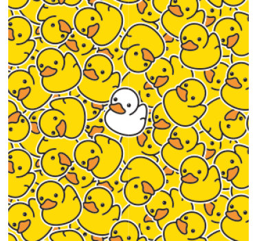Untersetzer geek mit verspieltem enten-muster - TenStickers