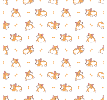 Untersetzer geek mit verspieltem corgi-muster - TenStickers