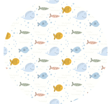 Untersetzer geek mit buntem fischmuster - TenStickers