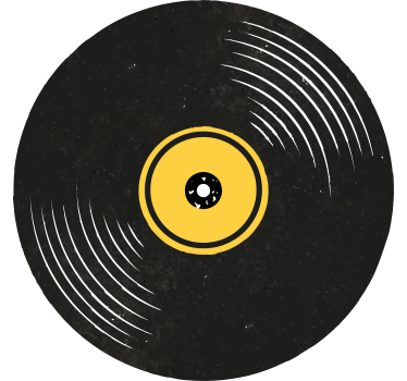 Untersetzer geek vinyl plattencover kunst - TenStickers