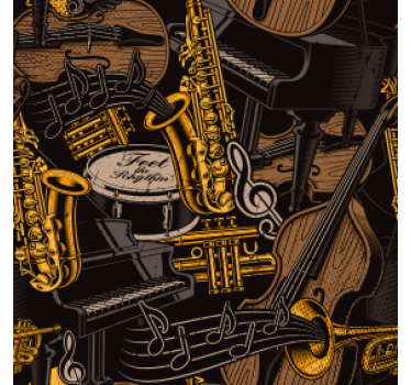 Untersetzer geek mit musikinstrumente muster - TenStickers