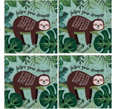 Untersetzer geek mit inspirierendem faultier spruch - TenStickers