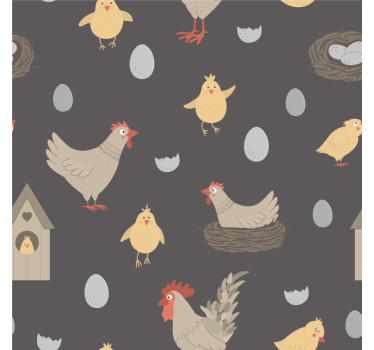 Untersetzer geek hühner und eier muster - TenStickers