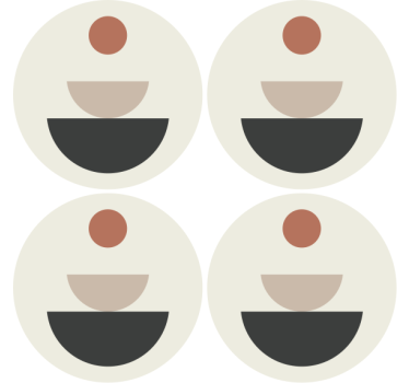 Untersetzer geek mit geschichteten kreisen - TenStickers
